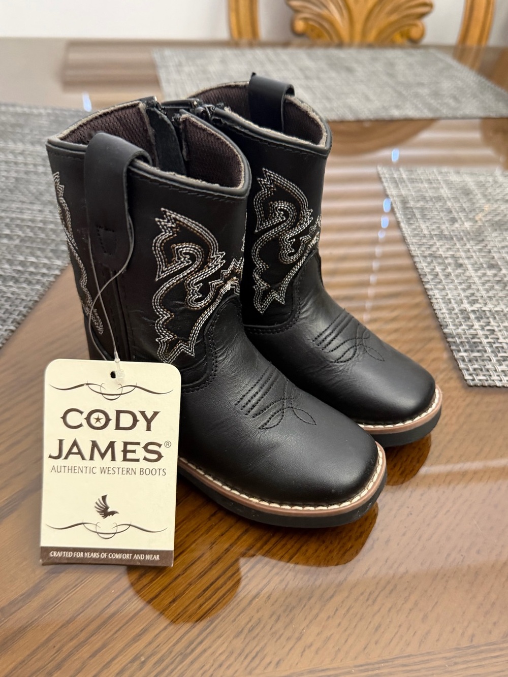 Cody James Kids' Black Western Pull-On Boots